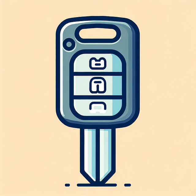 car key fob with a visible notch for opening