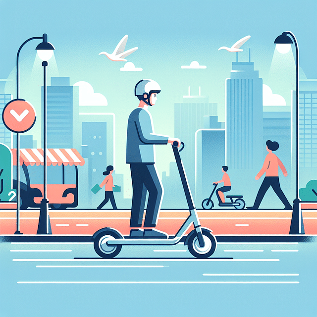 person riding an electric scooter