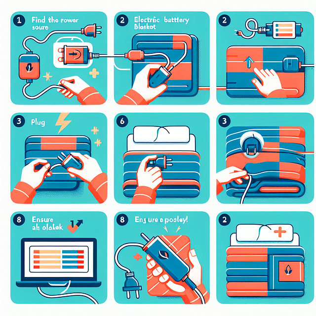 plugging in an electric battery blanket