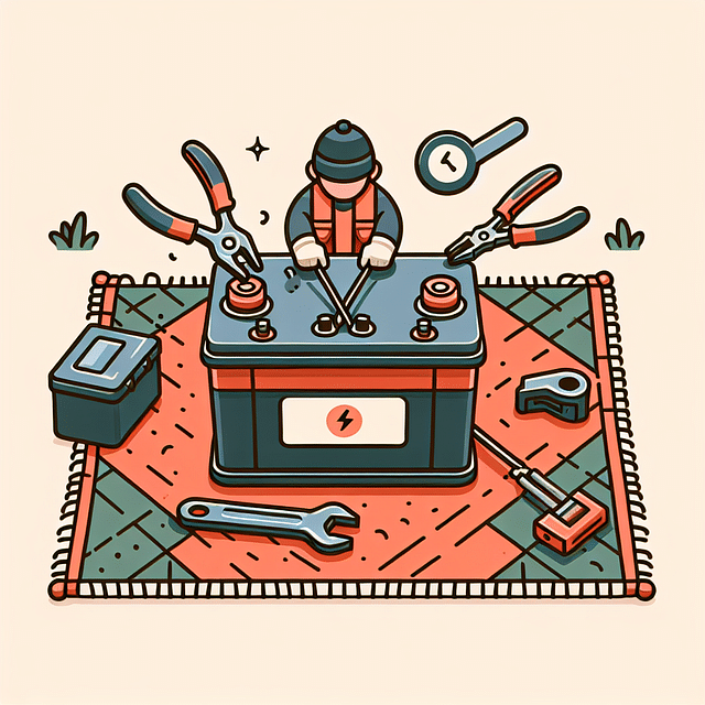 reconnecting car battery terminals over blanket