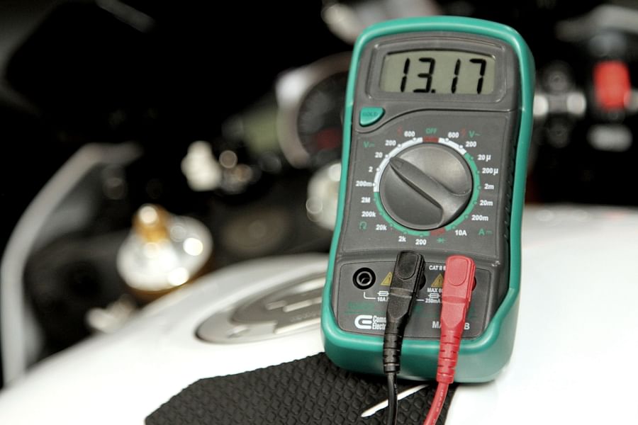 Checking motorcycle battery fluid