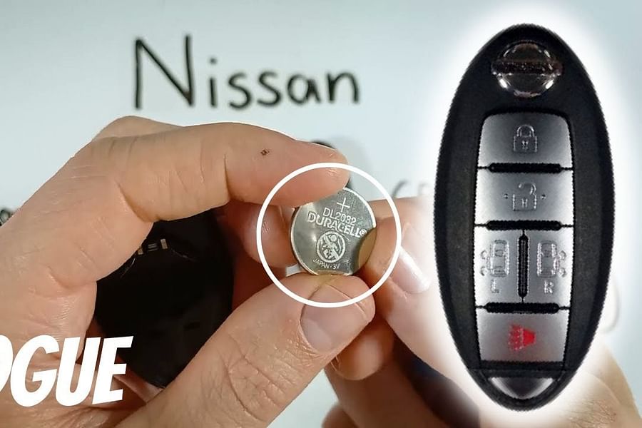 removing battery from Nissan key fob