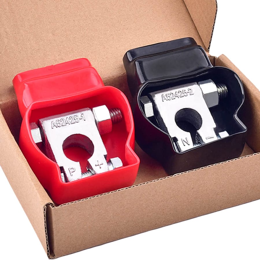 Assorted types and brands of RV batteries