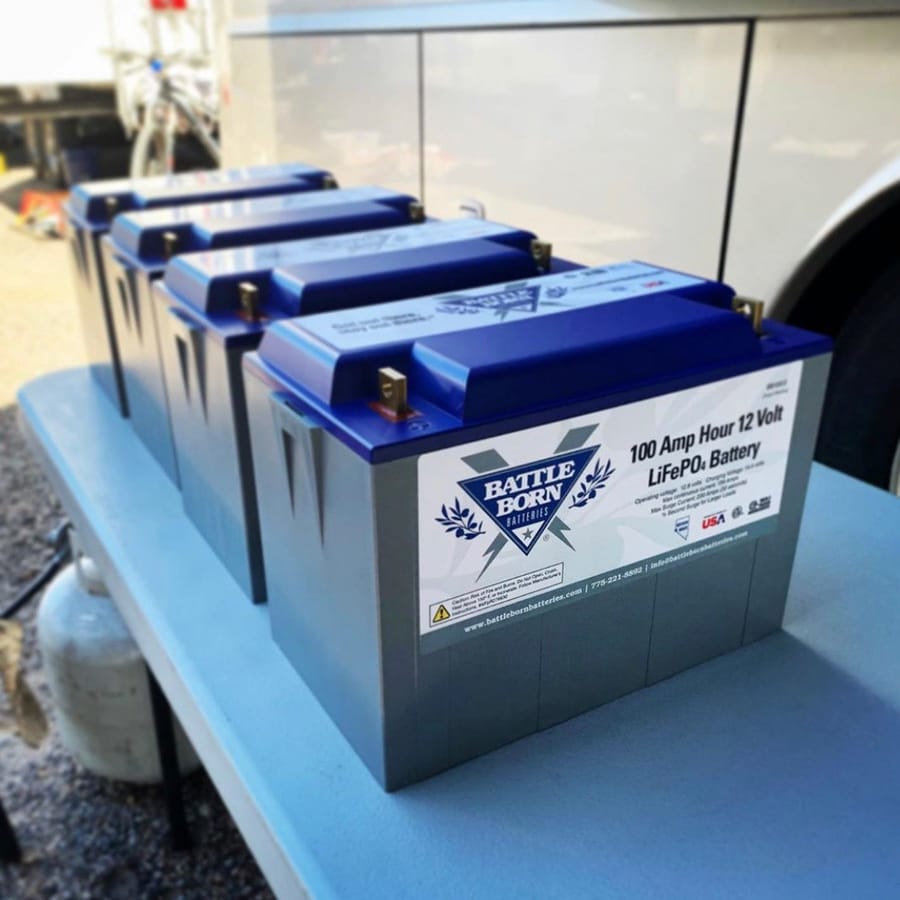 Lithium-Ion battery installed in an RV