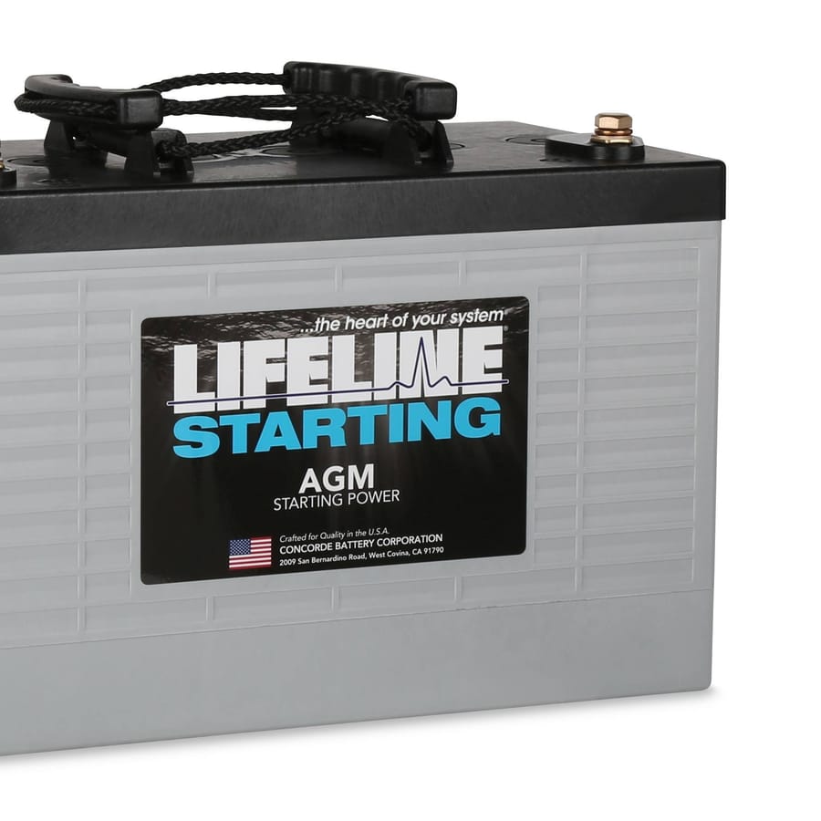 AGM battery installed in an RV